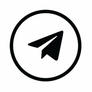 Telegram Messenger Logo schwarz weiß